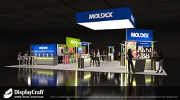 50x50 Island booth design by DisplayCraft